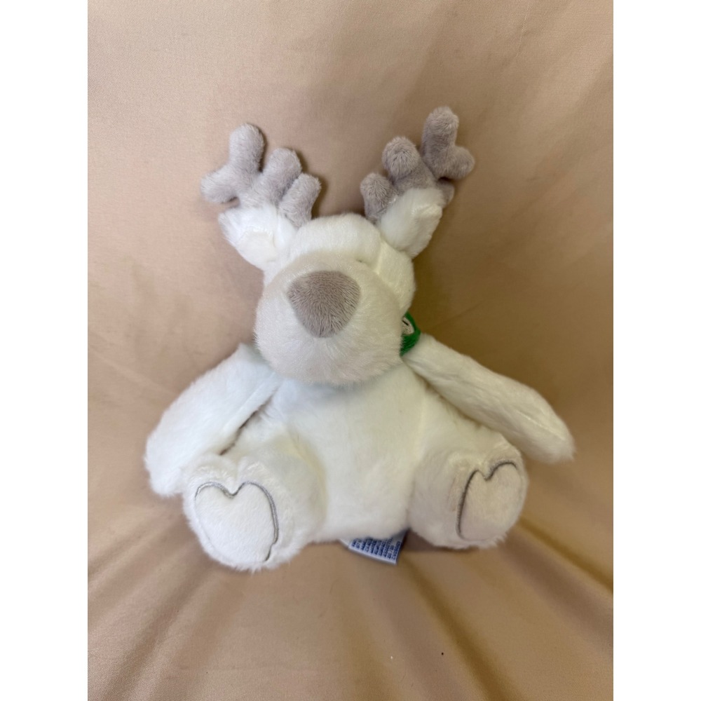 Bath & Body Works White Reindeer Plush Grey Antlers Heart Paws Holiday 2009